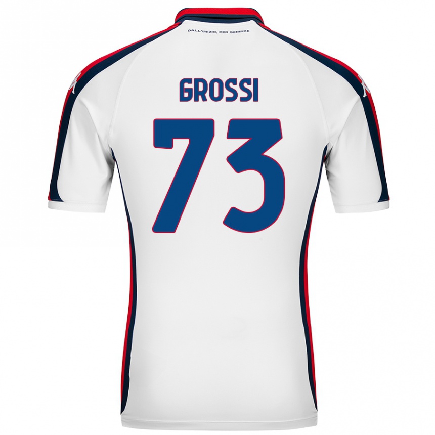 Homme Football Maillot Jacopo Grossi #73 Blanc Tenues Extérieur 2024/25