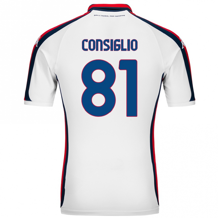 Homme Football Maillot Leonardo Consiglio #81 Blanc Tenues Extérieur 2024/25