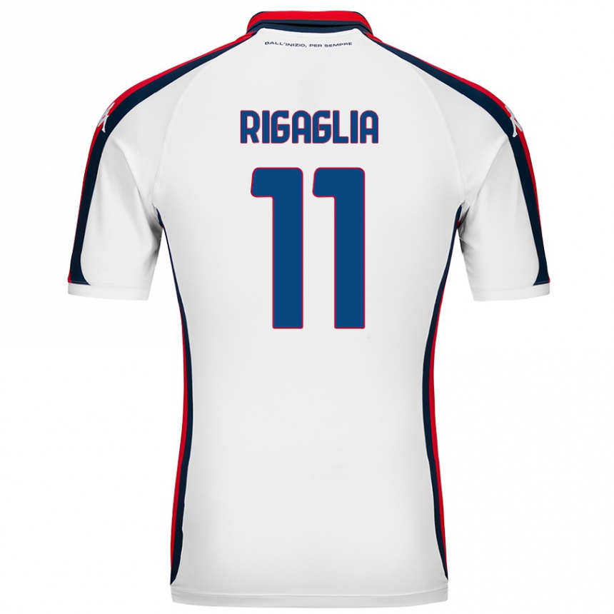 Homme Football Maillot Alison Rigaglia #11 Blanc Tenues Extérieur 2024/25