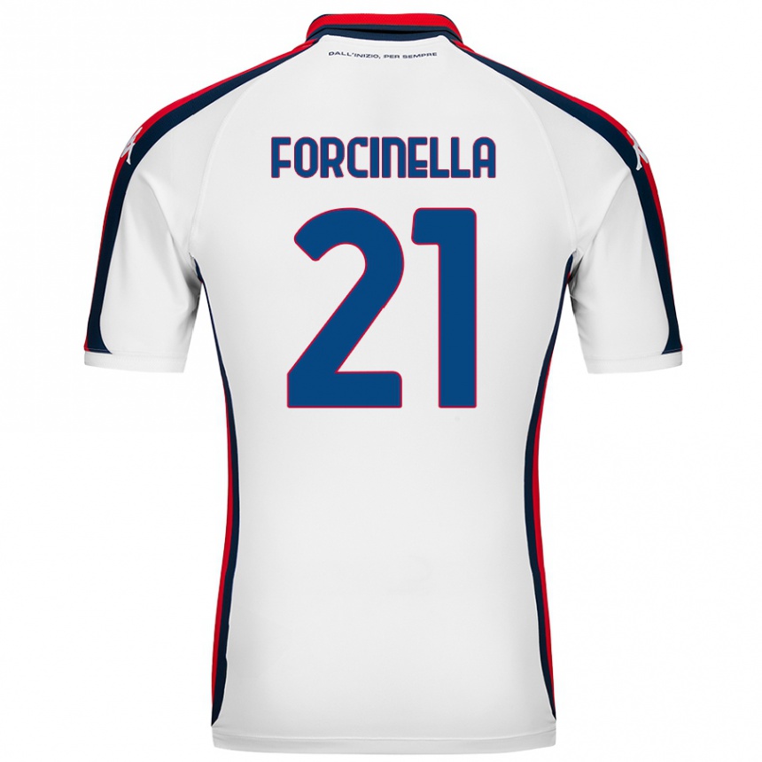 Homme Football Maillot Camilla Forcinella #21 Blanc Tenues Extérieur 2024/25