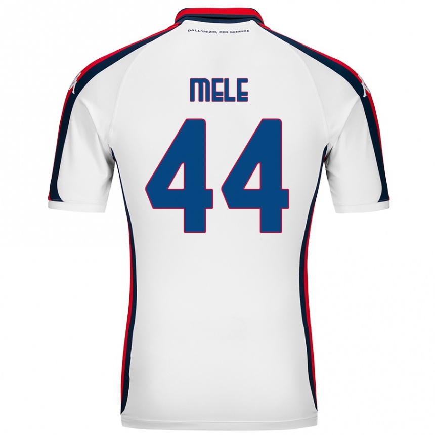 Homme Football Maillot Chiara Mele #44 Blanc Tenues Extérieur 2024/25