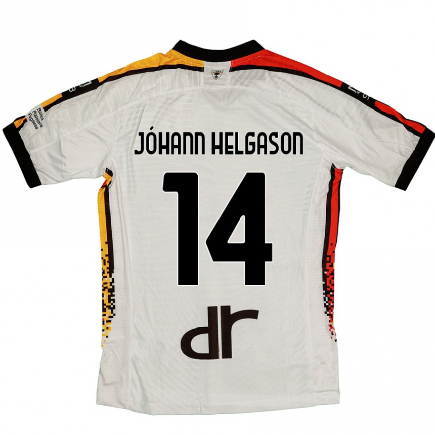 Homme Football Maillot Thórir Jóhann Helgason #14 Blanc Noir Tenues Extérieur 2024/25