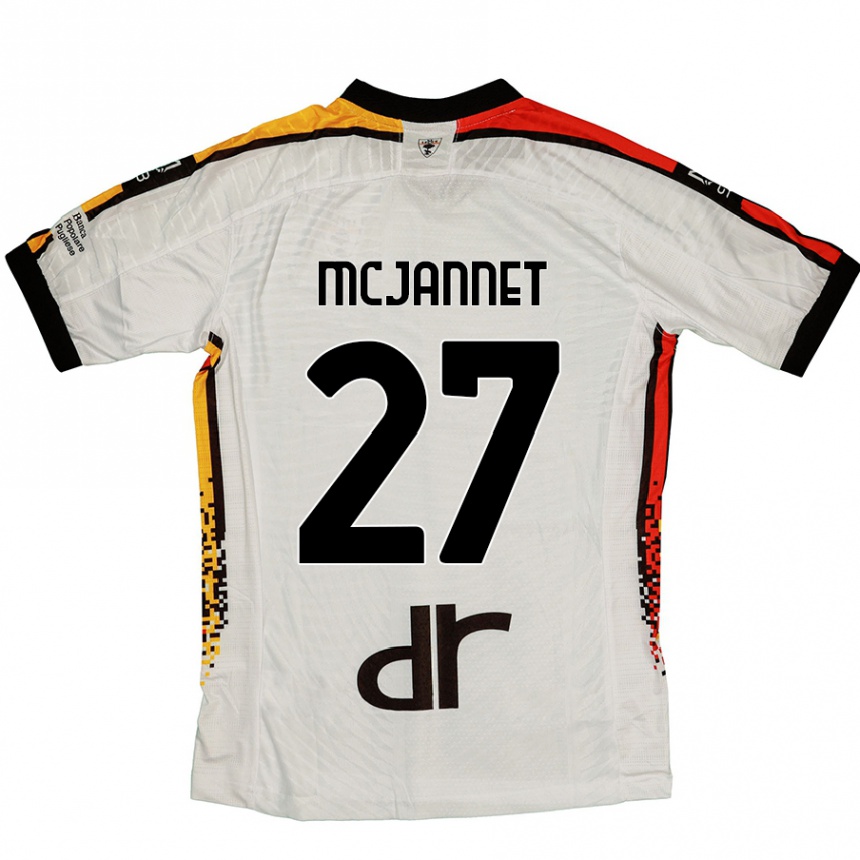 Homme Football Maillot Ed Mcjannet #27 Blanc Noir Tenues Extérieur 2024/25