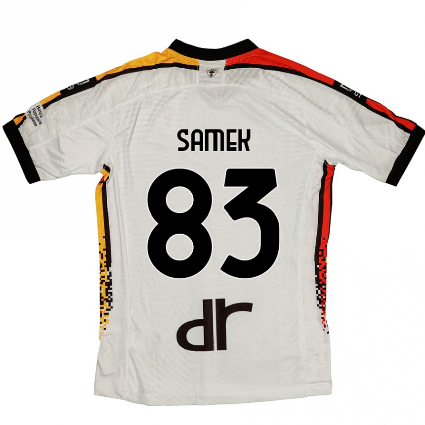 Homme Football Maillot Daniel Samek #83 Blanc Noir Tenues Extérieur 2024/25