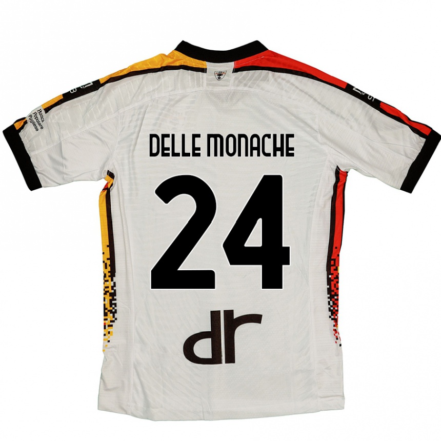 Homme Football Maillot Marco Delle Monache #24 Blanc Noir Tenues Extérieur 2024/25