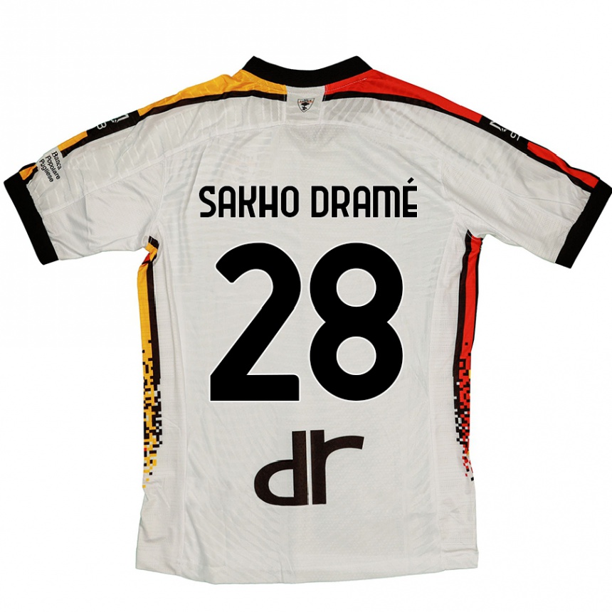 Homme Football Maillot Samba Sakho Dramé #28 Blanc Noir Tenues Extérieur 2024/25