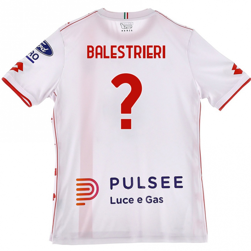 Homme Football Maillot Alessandro Balestrieri #0 Blanc Rouge Tenues Extérieur 2024/25