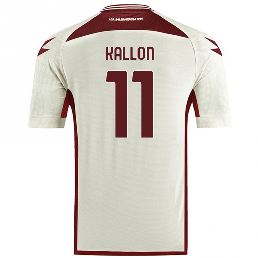 Homme Football Maillot Yayah Kallon #11 Couleur Crème Tenues Extérieur 2024/25