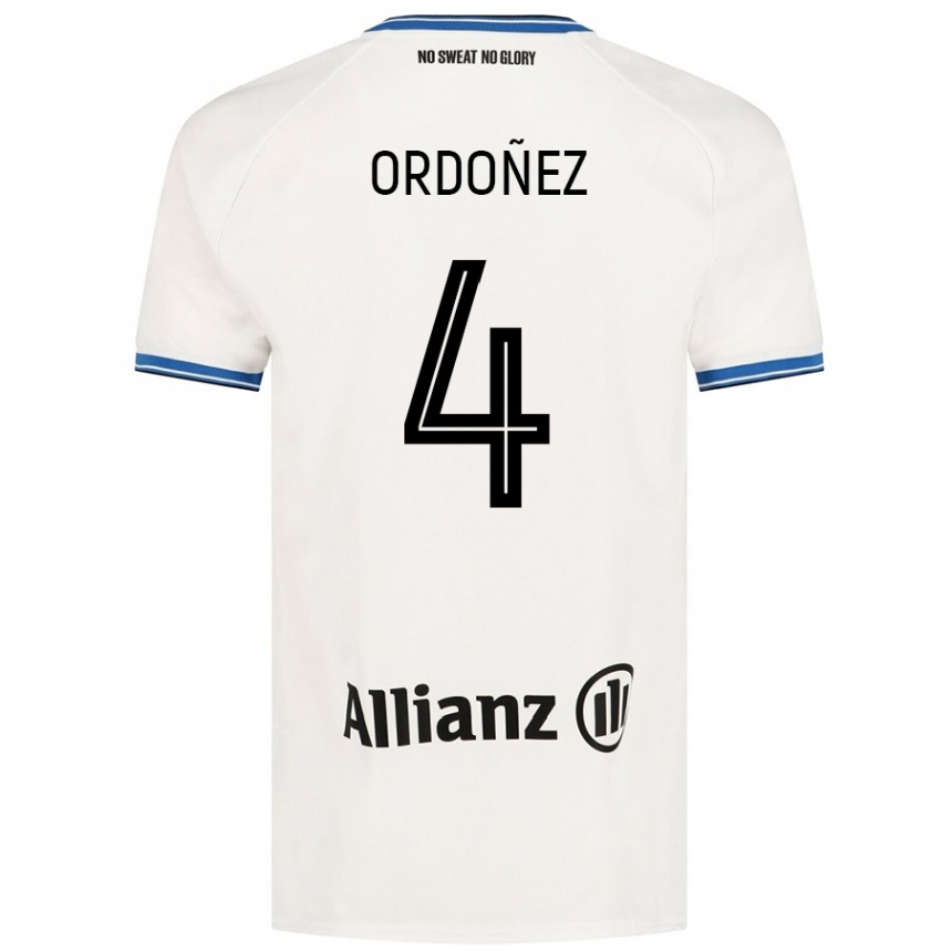 Homme Football Maillot Joel Ordóñez #4 Blanc Tenues Extérieur 2024/25