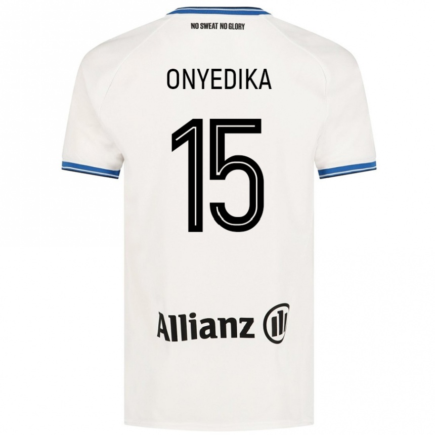 Homme Football Maillot Raphael Onyedika #15 Blanc Tenues Extérieur 2024/25