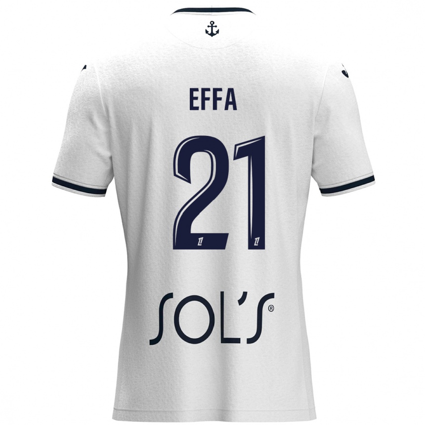 Homme Football Maillot Chancelle Effa Effa #21 Blanc Bleu Foncé Tenues Extérieur 2024/25