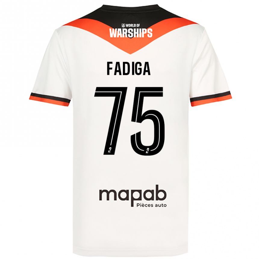 Homme Football Maillot Bandiougou Fadiga #75 Blanc Tenues Extérieur 2024/25