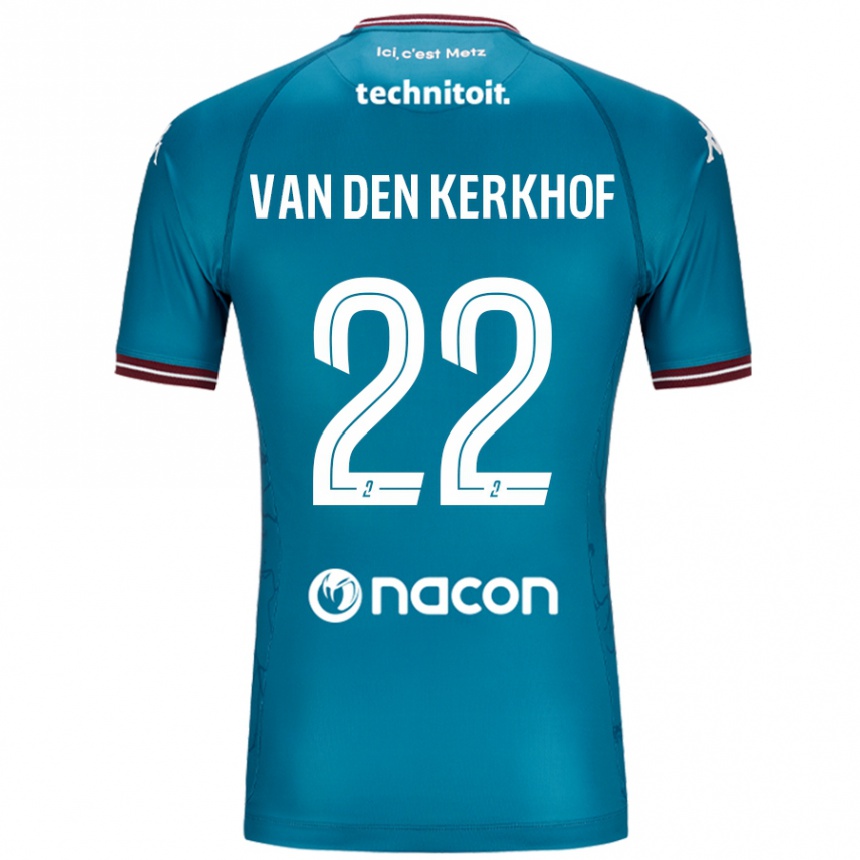 Homme Football Maillot Kevin Van Den Kerkhof #22 Bleu Pétrole Tenues Extérieur 2024/25