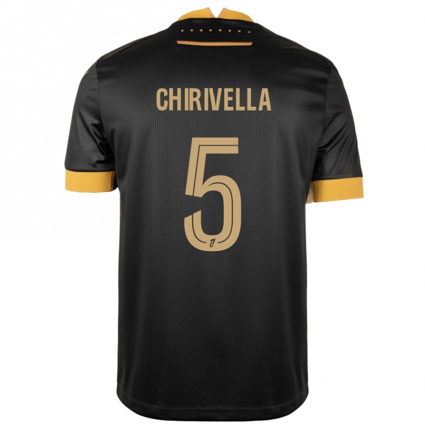 Homme Football Maillot Pedro Chirivella #5 Noir Marron Tenues Extérieur 2024/25