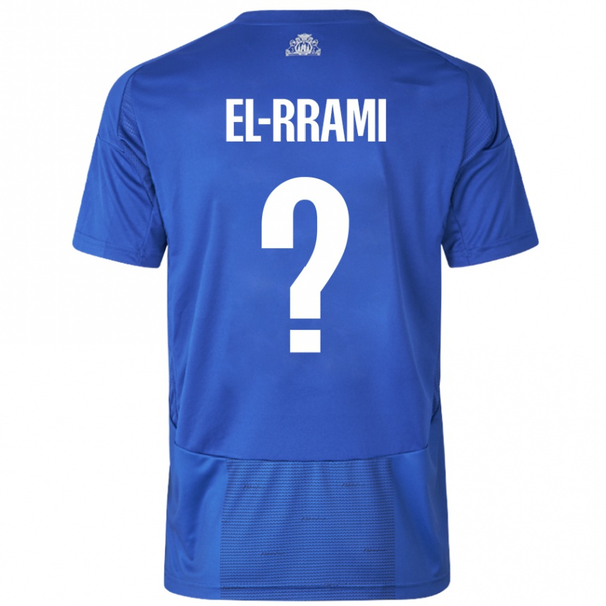 Homme Football Maillot Jamil El-Rrami #0 Blanc Bleu Tenues Extérieur 2024/25