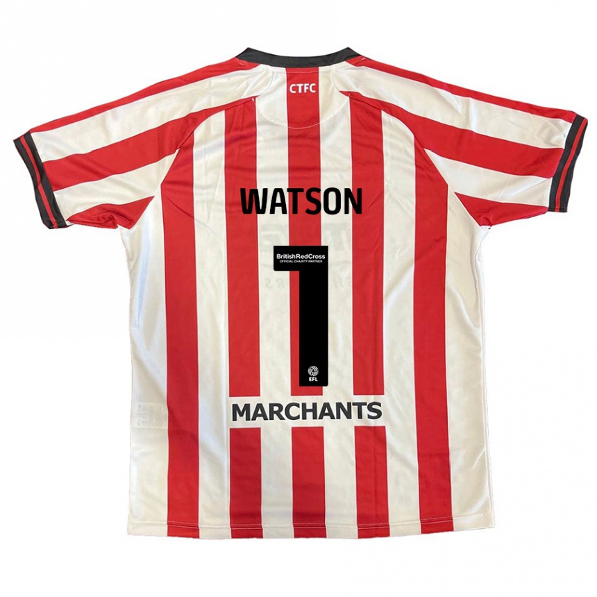 Femme Football Maillot Aimee Watson #1 Rouge Blanc Tenues Domicile 2024/25