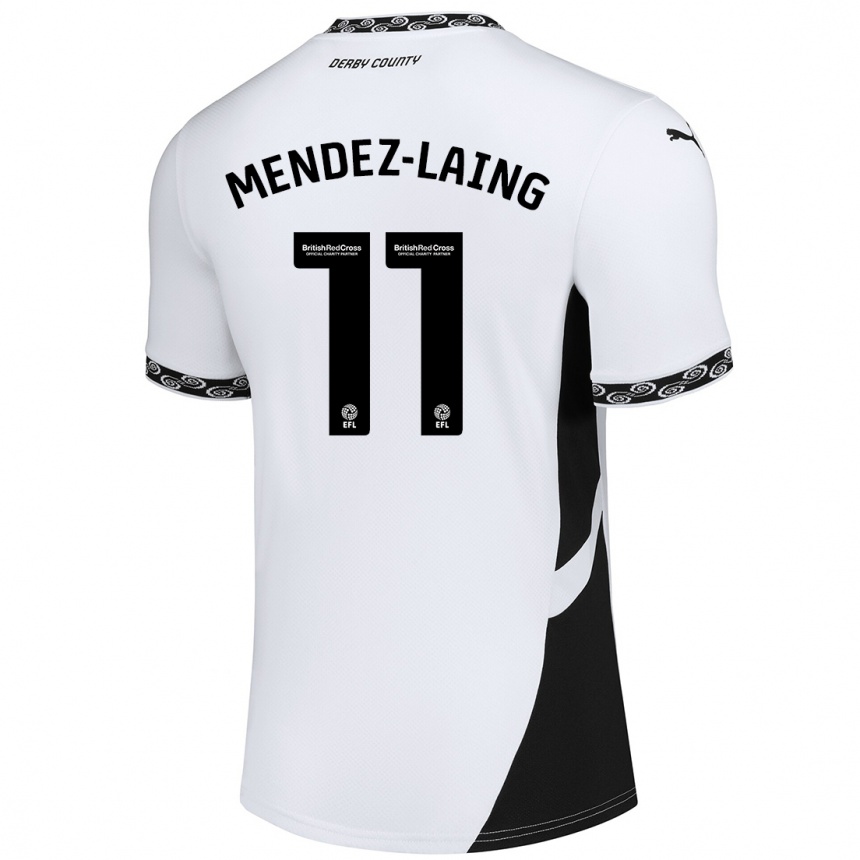 Femme Football Maillot Nathaniel Méndez-Laing #11 Blanc Noir Tenues Domicile 2024/25