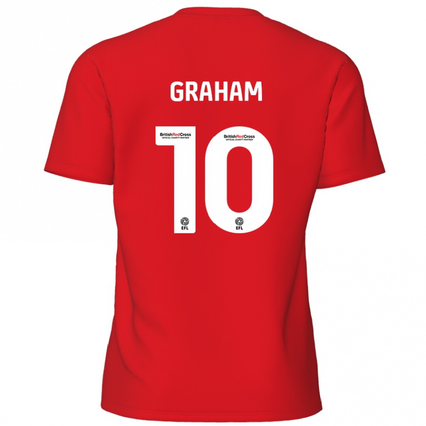 Femme Football Maillot Jordan Graham #10 Rouge Tenues Domicile 2024/25