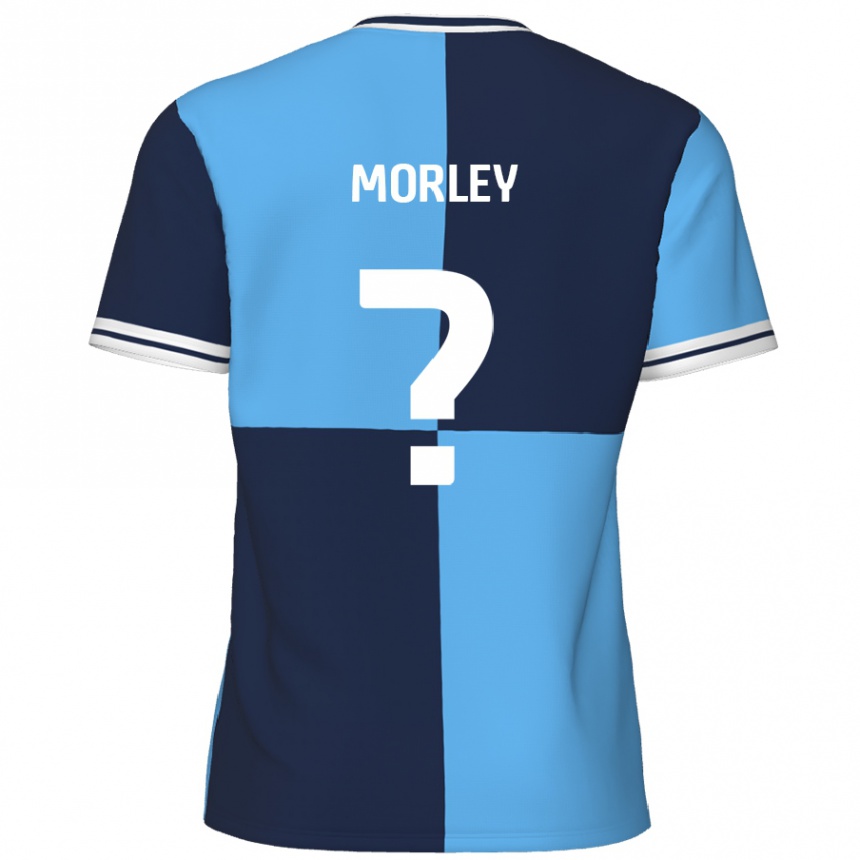 Femme Football Maillot Aaron Morley #0 Bleu Ciel Bleu Foncé Tenues Domicile 2024/25