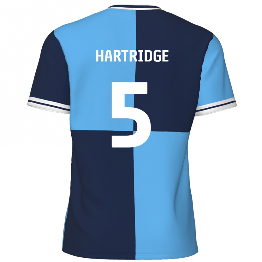 Femme Football Maillot Alex Hartridge #5 Bleu Ciel Bleu Foncé Tenues Domicile 2024/25