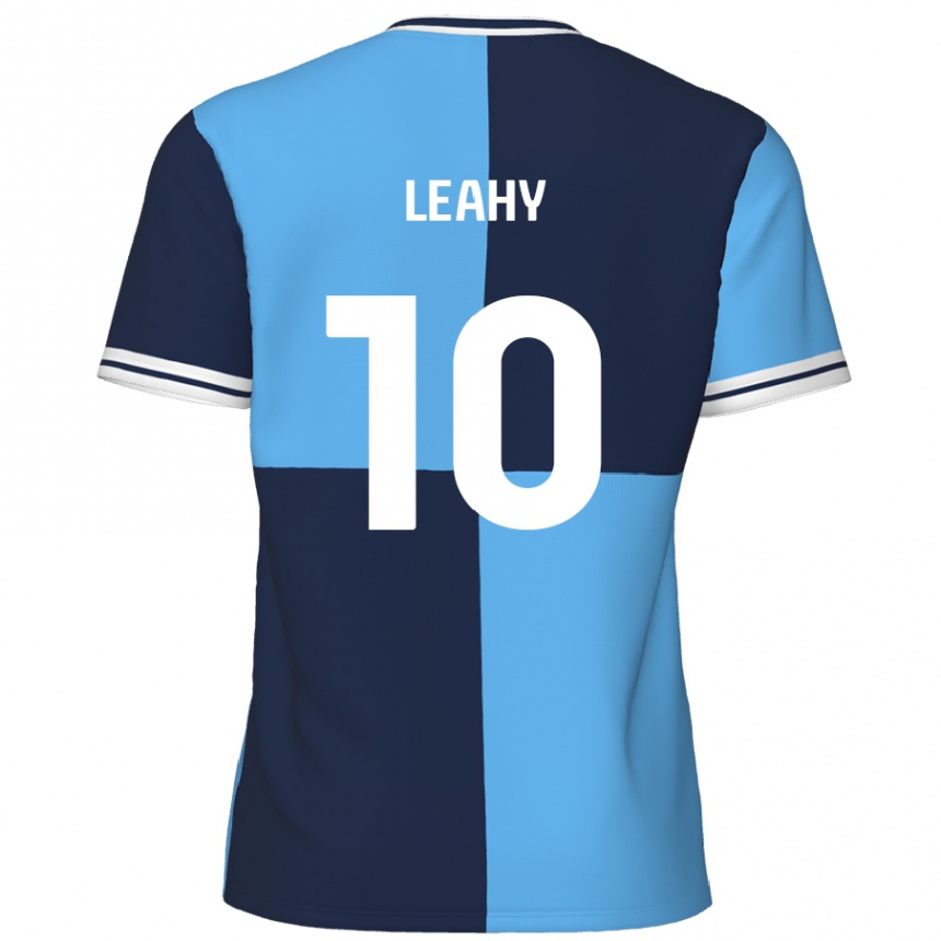 Femme Football Maillot Luke Leahy #10 Bleu Ciel Bleu Foncé Tenues Domicile 2024/25