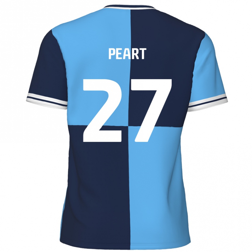 Femme Football Maillot Brody Peart #27 Bleu Ciel Bleu Foncé Tenues Domicile 2024/25