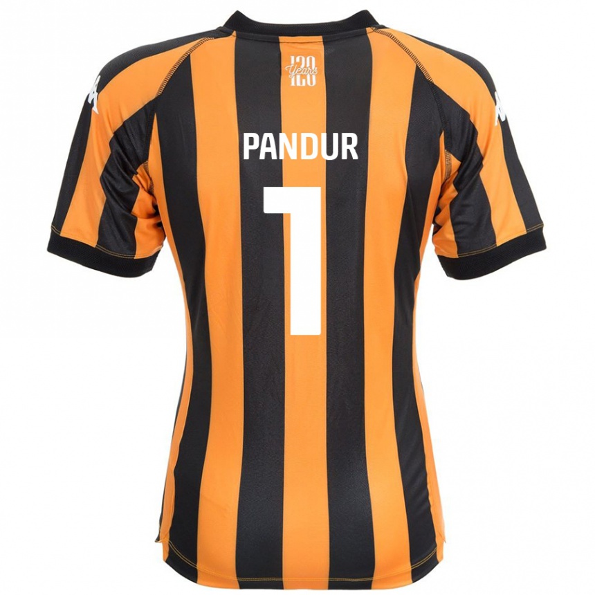 Femme Football Maillot Ivor Pandur #1 Noir Ambre Tenues Domicile 2024/25