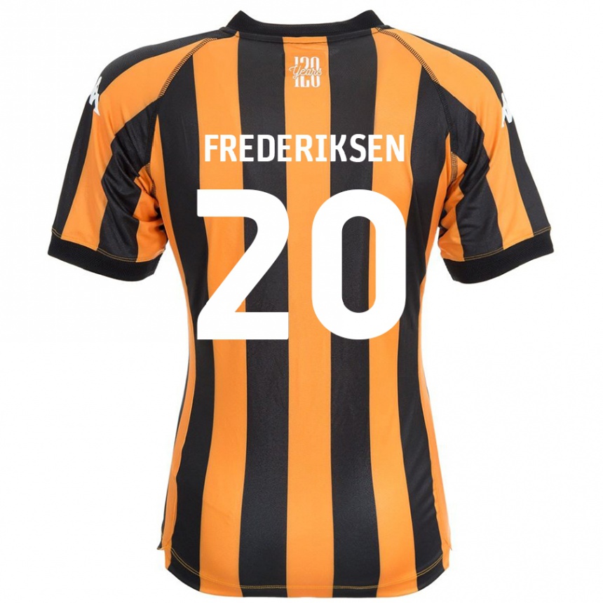 Femme Football Maillot Abbey Frederiksen #20 Noir Ambre Tenues Domicile 2024/25