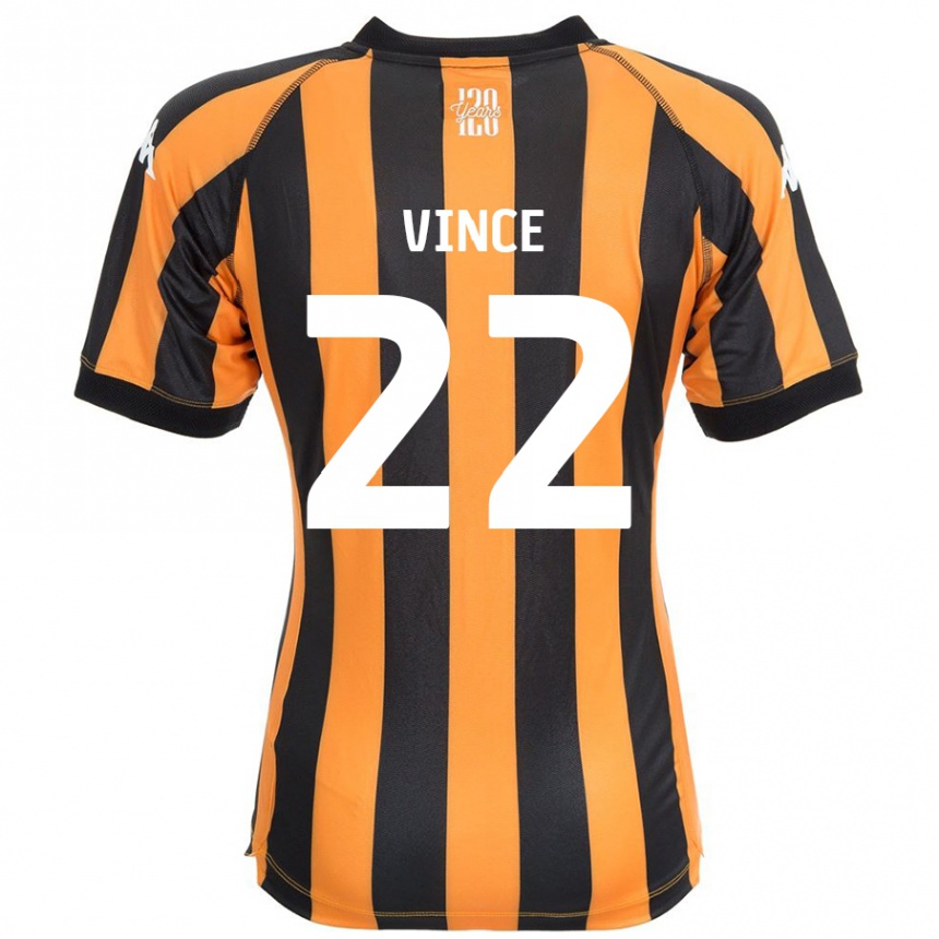 Femme Football Maillot Anna Vince #22 Noir Ambre Tenues Domicile 2024/25