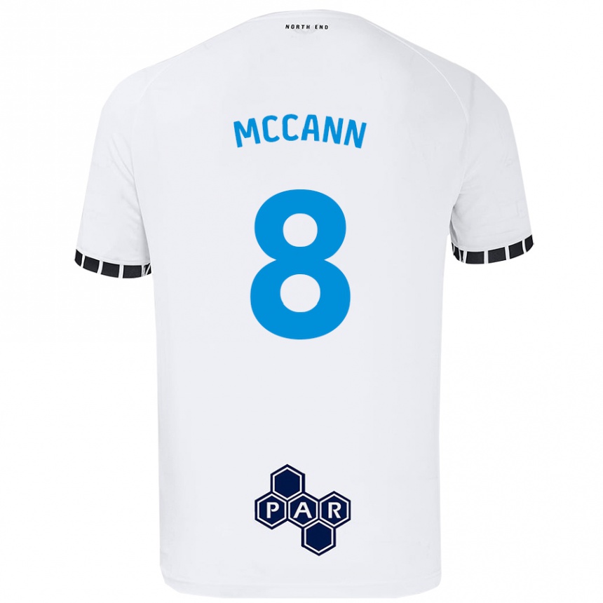 Femme Football Maillot Ali Mccann #8 Blanc Tenues Domicile 2024/25