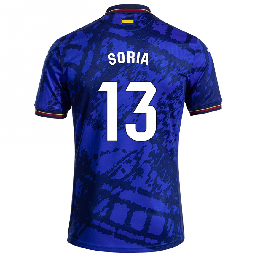 Femme Football Maillot David Soria #13 Bleu Foncé Tenues Domicile 2024/25