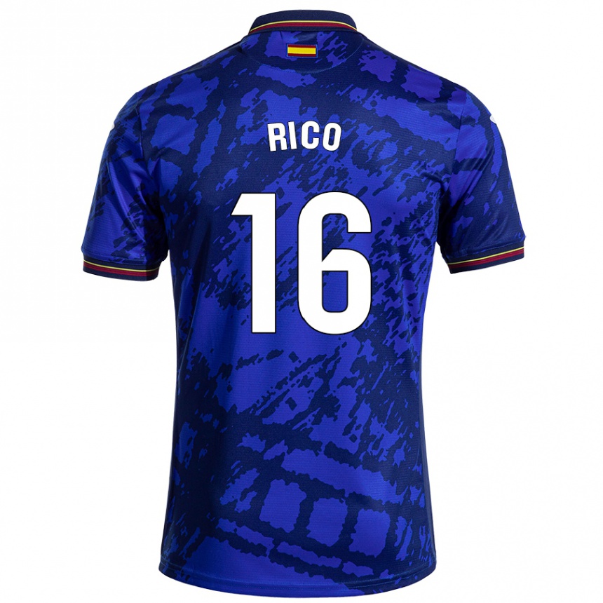 Femme Football Maillot Diego Rico #16 Bleu Foncé Tenues Domicile 2024/25