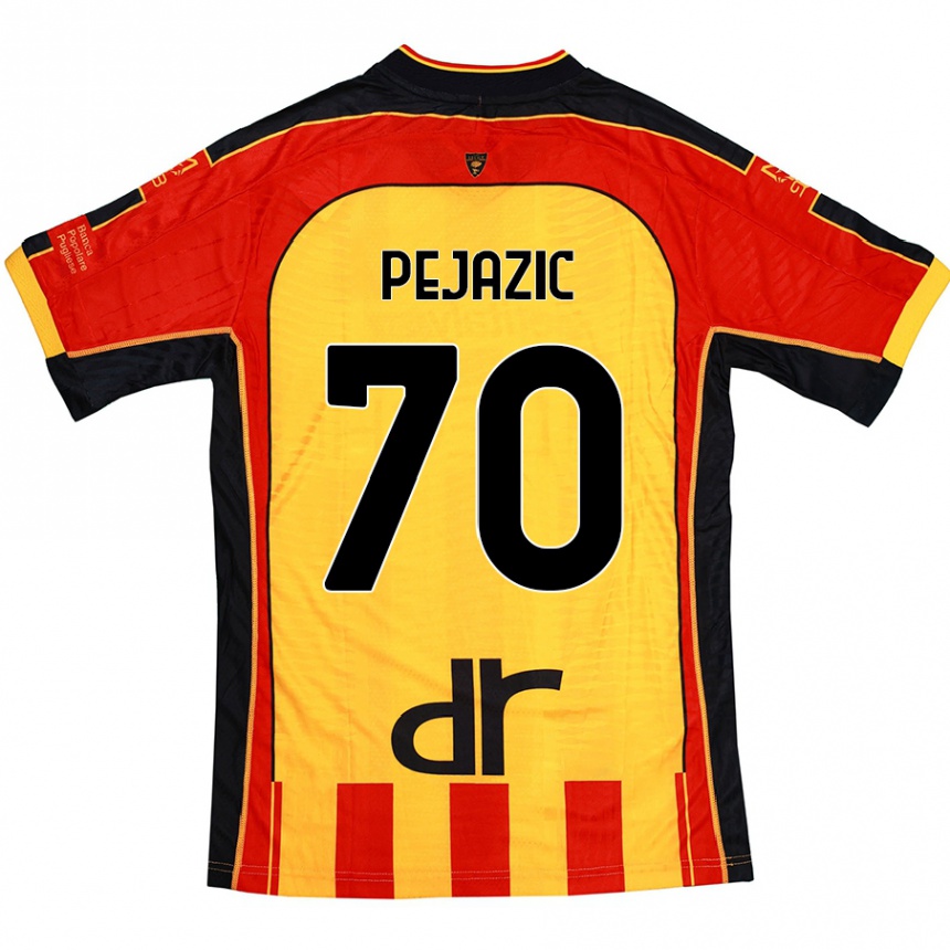 Femme Football Maillot Mario Pejazic #70 Jaune Rouge Tenues Domicile 2024/25