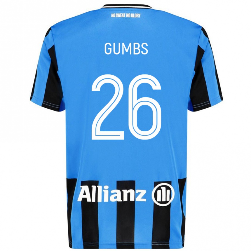 Femme Football Maillot Aisse Gumbs #26 Bleu Ciel Noir Tenues Domicile 2024/25