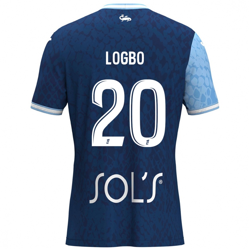 Femme Football Maillot Andy Logbo #20 Bleu Ciel Bleu Foncé Tenues Domicile 2024/25