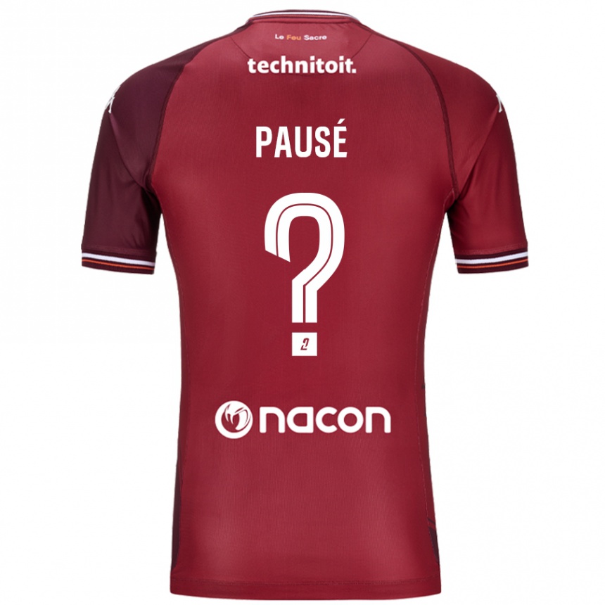 Femme Football Maillot Luca Pausé #0 Rouge Grenade Tenues Domicile 2024/25