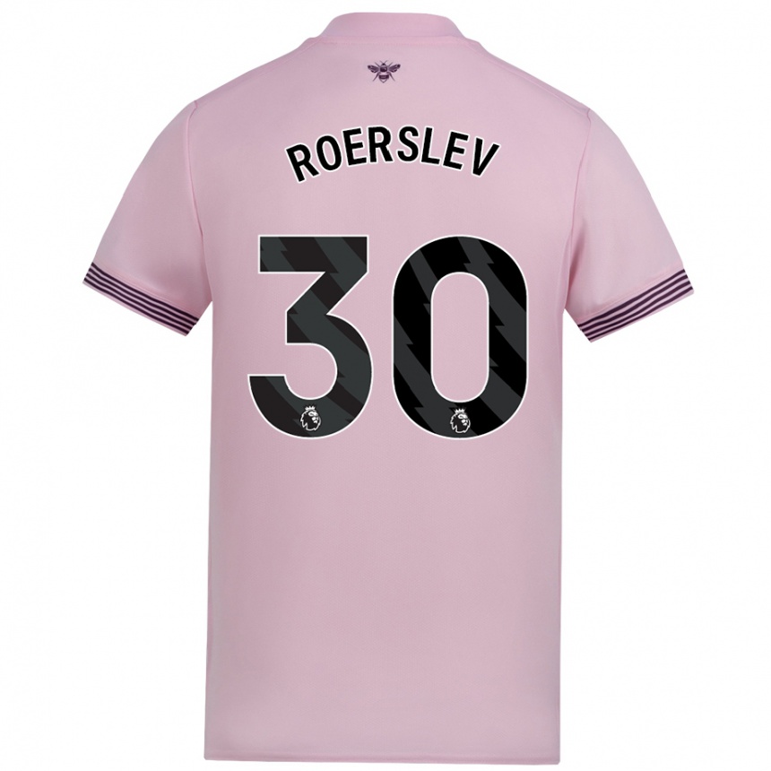 Femme Football Maillot Mads Roerslev #30 Rose Tenues Extérieur 2024/25