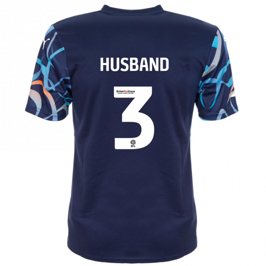 Femme Football Maillot James Husband #3 Bleu Marine Tenues Extérieur 2024/25