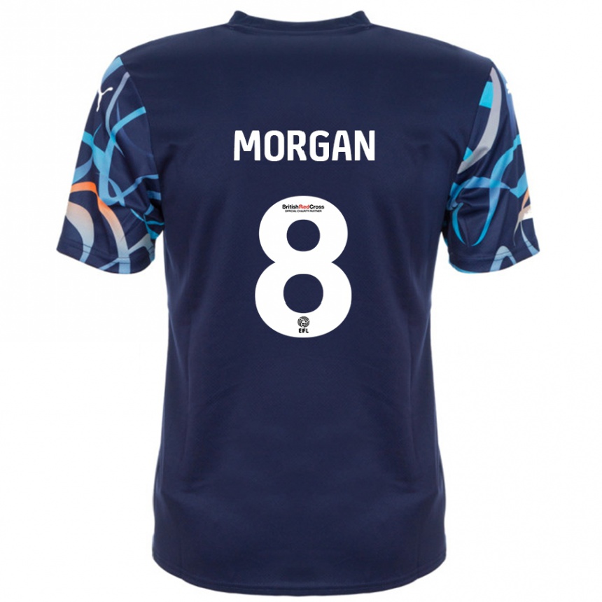 Femme Football Maillot Albie Morgan #8 Bleu Marine Tenues Extérieur 2024/25