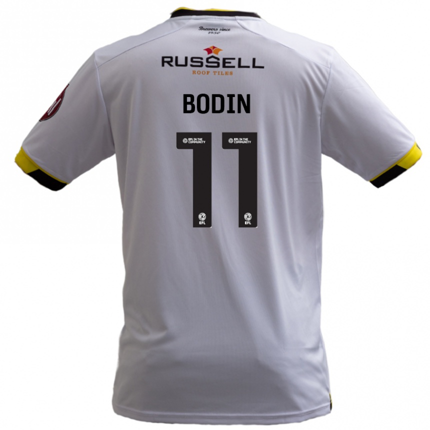 Femme Football Maillot Billy Bodin #11 Blanc Tenues Extérieur 2024/25