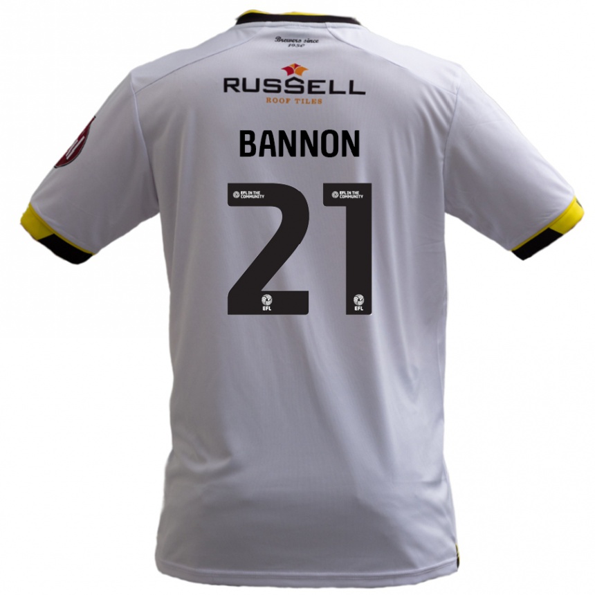 Femme Football Maillot Alex Bannon #21 Blanc Tenues Extérieur 2024/25