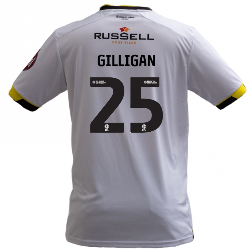 Femme Football Maillot Ciaran Gilligan #25 Blanc Tenues Extérieur 2024/25