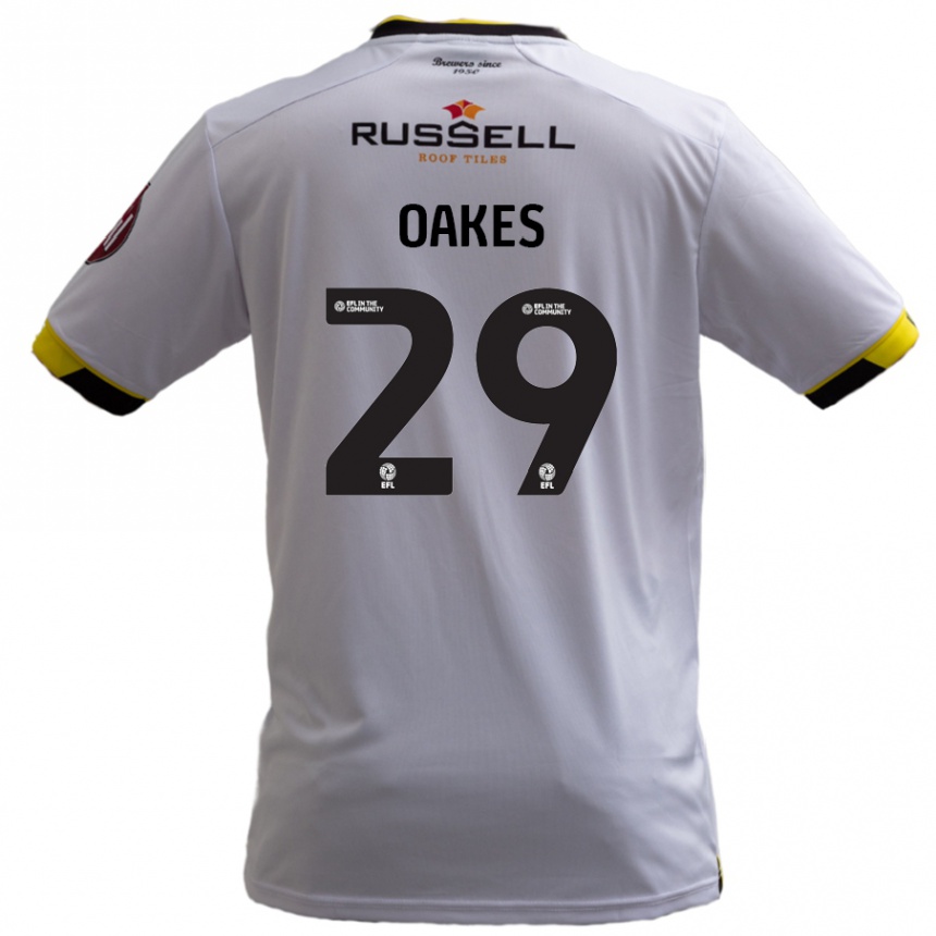 Femme Football Maillot Toby Oakes #29 Blanc Tenues Extérieur 2024/25