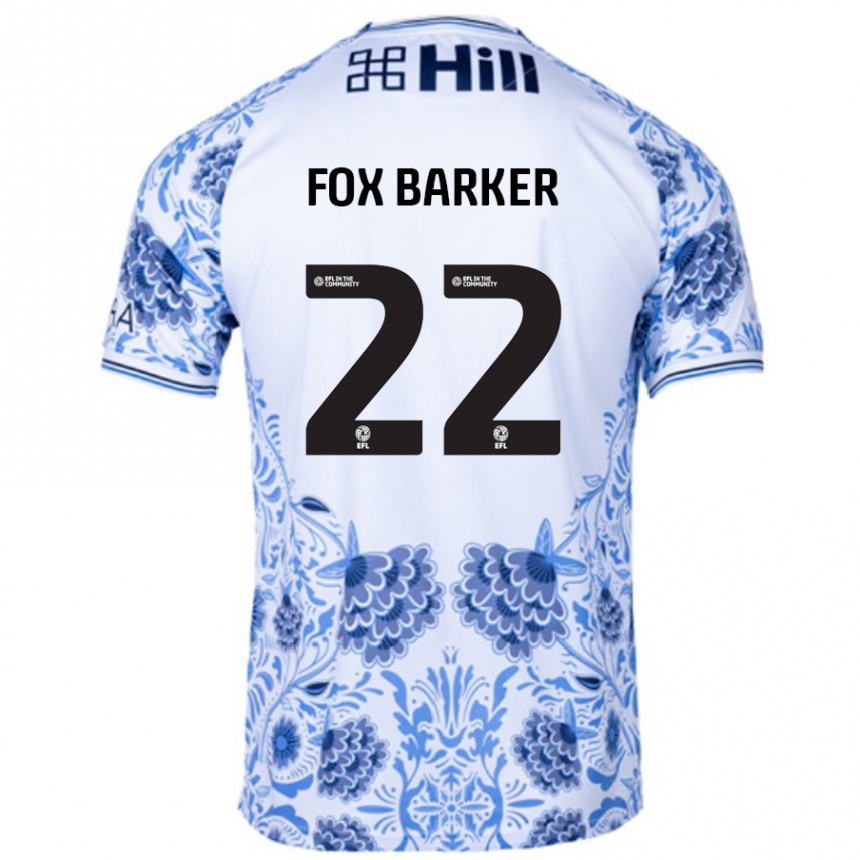 Femme Football Maillot Mistie Fox-Barker #22 Blanc Bleu Tenues Extérieur 2024/25