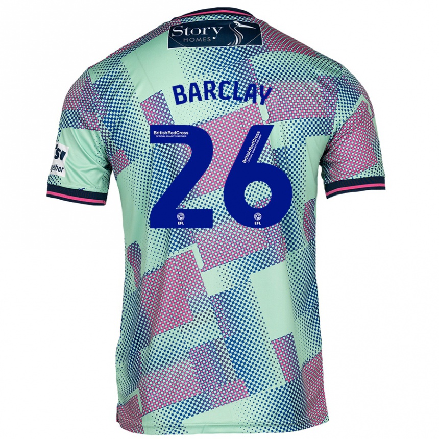 Femme Football Maillot Ben Barclay #26 Vert Tenues Extérieur 2024/25