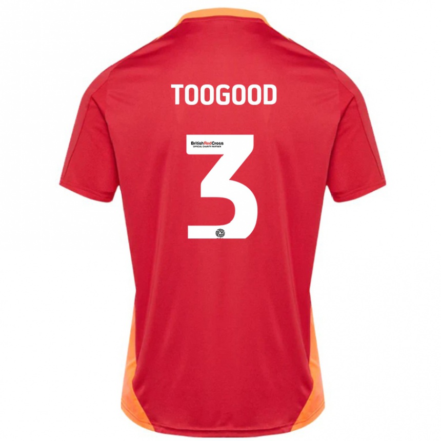 Femme Football Maillot Emily Toogood #3 Bleu Blanc Cassé Tenues Extérieur 2024/25