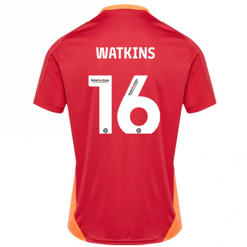 Femme Football Maillot Zoe Watkins #16 Bleu Blanc Cassé Tenues Extérieur 2024/25