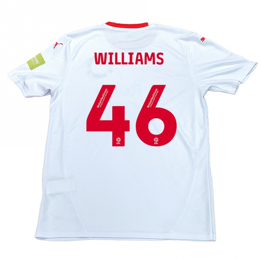 Femme Football Maillot Theo Williams #46 Blanc Tenues Extérieur 2024/25