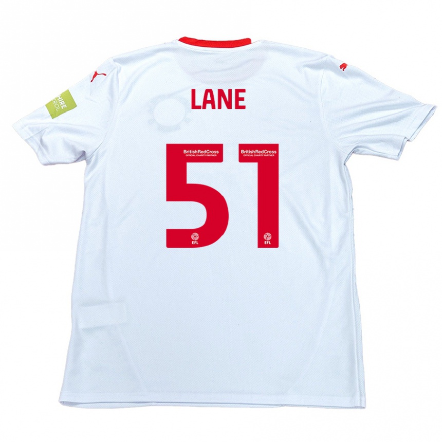 Femme Football Maillot Mikey Lane #51 Blanc Tenues Extérieur 2024/25