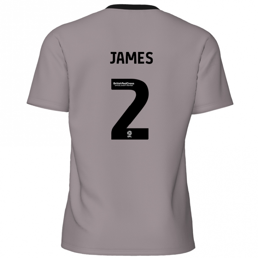 Femme Football Maillot Tom James #2 Gris Tenues Extérieur 2024/25